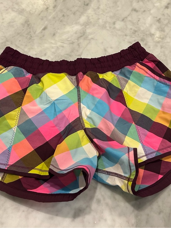lululemon athletica Pants - lululemon athletica Women's Multicolor Plaid Athletic Shorts - Maroon Trim